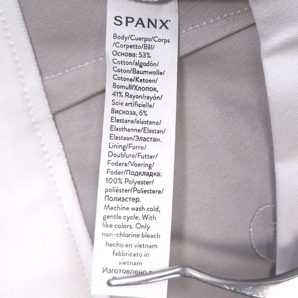 Spanx NEW Size XL Tall Silver Linings On-the-Go Slim Straight Pant 20372T White - Picture 15 of 15
